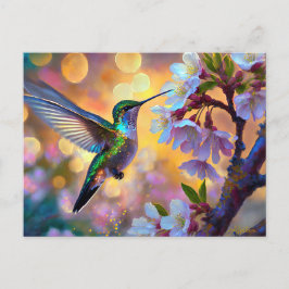 Cherry Blossom Fantasy kolibrie Briefkaart