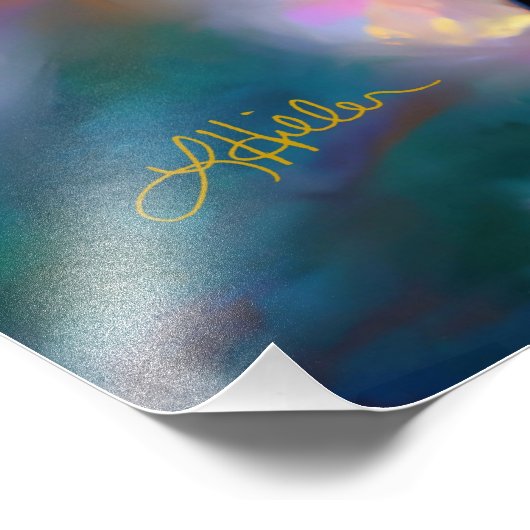 Cherry Blossom Fantasy kolibrie Foto Afdruk (Hoek)