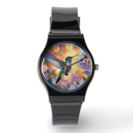 Cherry Blossom Fantasy kolibrie Horloge