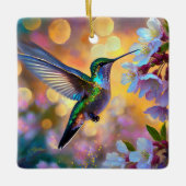 Cherry Blossom Fantasy kolibrie Keramisch Ornament (Voorkant)