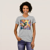 Cherry Blossom Fantasy kolibrie T-shirt (Voorkant volledig)