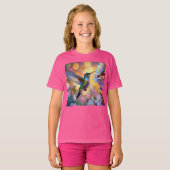 Cherry Blossom Fantasy kolibrie T-shirt (Voorkant volledig)