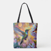 Cherry Blossom Fantasy kolibrie Tote Bag (Achterkant)