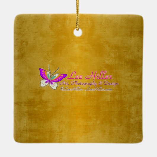 Cherry Blossom Fantasy Sunrise kolibrie Keramisch Ornament (Achterkant)