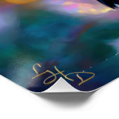 Cherry Blossom Fantasy Sunrise kolibrie Perfect Poster (Hoek)