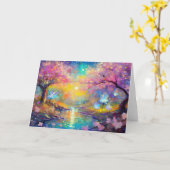 Cherry Blossom Fantasy Sunrise Stream Kaart (Gele Bloem)