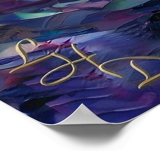 Cherry Blossom Fantasy Sunrise Stream Poster (Hoek)