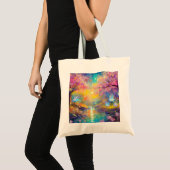 Cherry Blossom Fantasy Sunrise Stream Tote Bag (Voorkant (product))