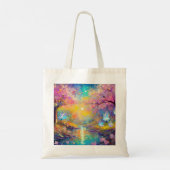 Cherry Blossom Fantasy Sunrise Stream Tote Bag (Achterkant)