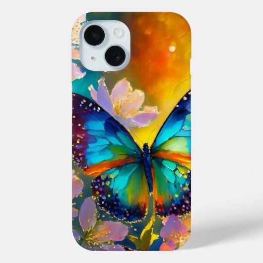 Cherry Blossom Fantasy Sunrise Vlinder Case-Mate iPhone Case (Achterkant)