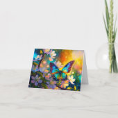 Cherry Blossom Fantasy Sunrise Vlinder Kaart (Voorkant)