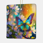 Cherry Blossom Fantasy Sunrise Vlinder Keramisch Ornament (Links)