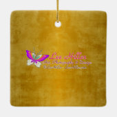 Cherry Blossom Fantasy Sunrise Vlinder Keramisch Ornament (Achterkant)