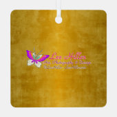 Cherry Blossom Fantasy Sunrise Vlinder Metalen Ornament (Achterkant)