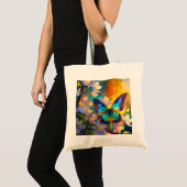 Cherry Blossom Fantasy Sunrise Vlinder Tote Bag (Voorkant (product))