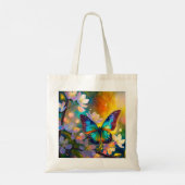 Cherry Blossom Fantasy Sunrise Vlinder Tote Bag (Achterkant)