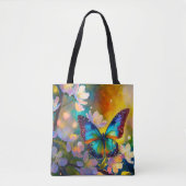 Cherry Blossom Fantasy Sunrise Vlinder Tote Bag (Voorkant)