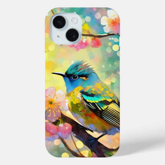 Cherry Blossom Fantasy Sunrise zangvogels Case-Mate iPhone Case (Achterkant)