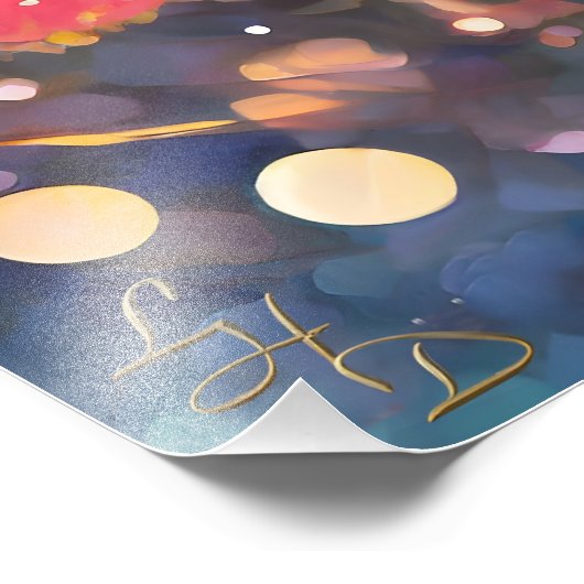 Cherry Blossom Fantasy Sunrise zangvogels Foto Afdruk (Hoek)