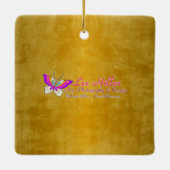 Cherry Blossom Fantasy Sunrise zangvogels Keramisch Ornament (Achterkant)