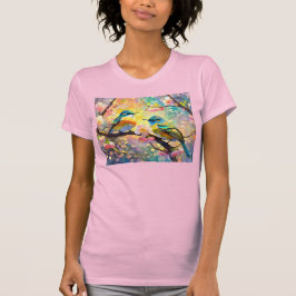 Cherry Blossom Fantasy Sunrise zangvogels T-shirt