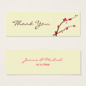 Cherry Blossom Favor Label Mini Visitekaartjes (Voorkant /achterkant)