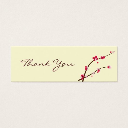 Cherry Blossom Favor Label Mini Visitekaartjes (Voorkant)