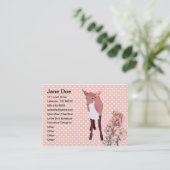Cherry Blossom Fawn Visitekaartjes (Staand voorkant)