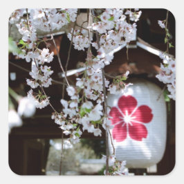 Cherry Blossom Festival in Kyoto Vierkante Sticker