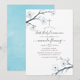 Cherry Blossom First Heilige Communie Kaart