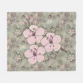 Cherry Blossom Fleece Blanket (Voorkant (Horizontaal))