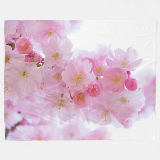 Cherry Blossom Fleece Blanket Deken (Voorkant (Horizontaal))