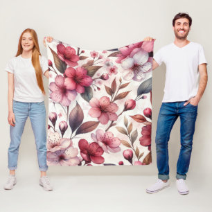 Cherry Blossom Fleece Deken