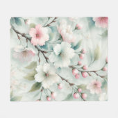Cherry Blossom Fleece Deken (Voorkant (Horizontaal))