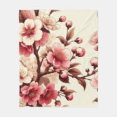 Cherry Blossom Fleece Deken (Voorkant)