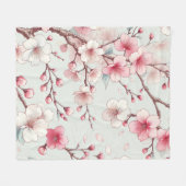 Cherry Blossom Fleece Deken (Voorkant (Horizontaal))