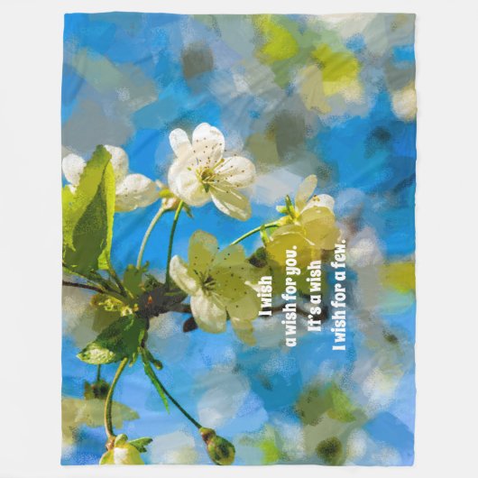 Cherry Blossom Fleece Deken (Voorkant)
