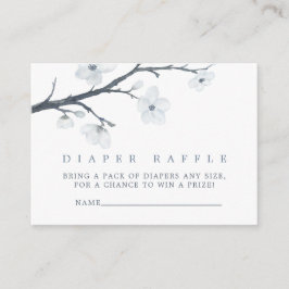 Cherry Blossom Floral Baby shower Diaper Raffle Informatiekaartje