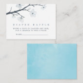 Cherry Blossom Floral Baby shower Diaper Raffle Informatiekaartje (Voorkant / Achterkant)