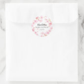 Cherry Blossom Floral Baby shower Envelope Seal Ronde Sticker (Tas)