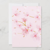 Cherry Blossom Floral Baby shower Invitation Kaart (Achterkant)