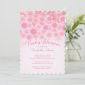 Cherry Blossom Floral Baby shower Invitation Kaart (Staand voorkant)