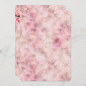 Cherry Blossom Floral Baby shower Kaart (Voorkant / Achterkant)