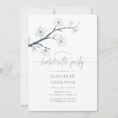 Cherry Blossom Floral Bachelorette Party Invite Kaart (Voorkant)