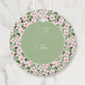 Cherry Blossom Floral Bedankjes Labels (Voorkant)