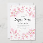 Cherry Blossom Floral Bridal Lingerie Shower Kaart (Voorkant)