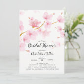 Cherry Blossom Floral Bridal Shower Kaart (Staand voorkant)