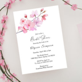 Cherry Blossom Floral Bridal Shower Kaart