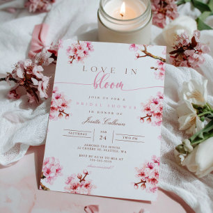 Cherry Blossom Floral Bridal Shower Kaart