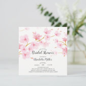 Cherry Blossom Floral Bridal Shower Kaart (Staand voorkant)